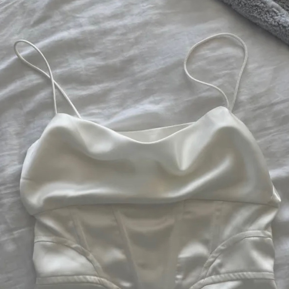 Zara white corset mini dress